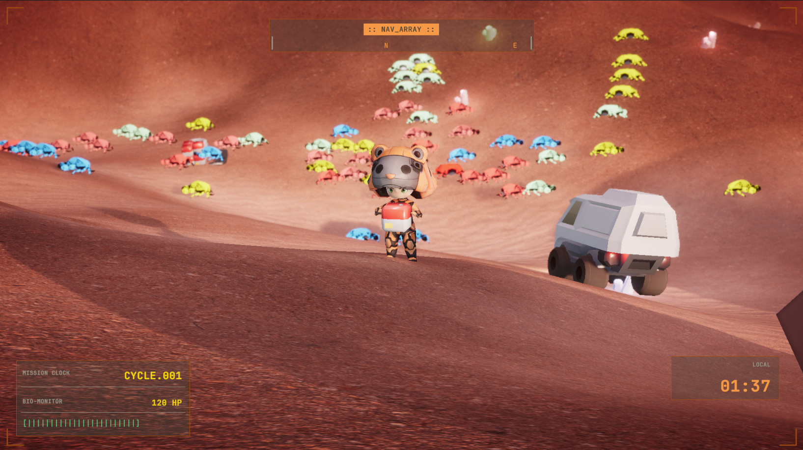 Crab-bots working